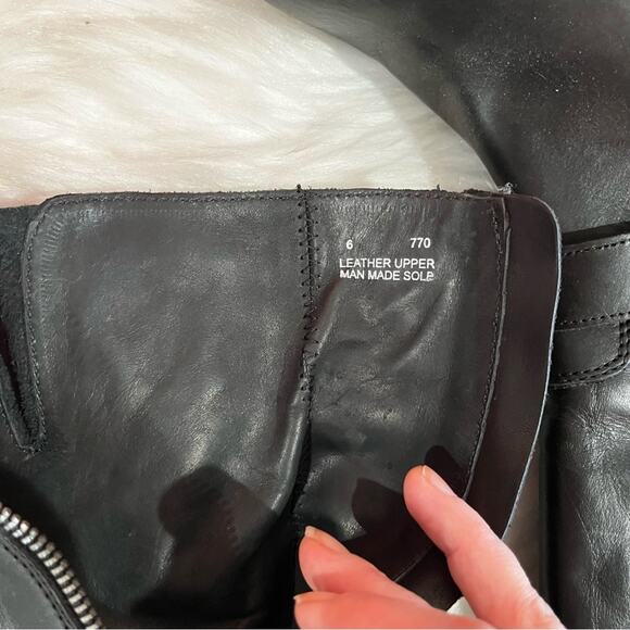 NEW Barbara Barbieri Leather Engineer Lug Sole Moto Mid Calf Boot Black 36 6 NWT - Picture 14 of 16